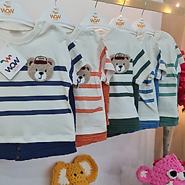 Sevimli Ayıcıklı Müslin İkili Takım Haki