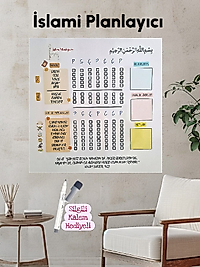Özel Tasarım Kendiliğinden Yapışan Akıllı Kağıt İslami Planlayıcı (50*50 cm)