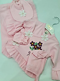 ULTRA LÜX 13 PARÇA PEMBE PUFFY BEBEK ÇEYİZİ SETİ