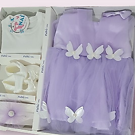 ULTRA LÜX 13 PARÇA MOR PUFFY BEBEK ÇEYİZİ