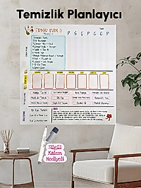 Özel Tasarım Kendiliğinden Yapışan Akıllı Kağıt Temizlik Planlayıcı (50* 50 cm)