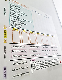 Özel Tasarım Kendiliğinden Yapışan Akıllı Kağıt Temizlik Planlayıcı (50* 50 cm)