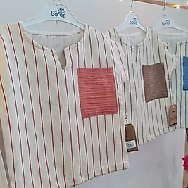 Gemi Baskılı Erkek Çocuk Müslin İkili Takım Turuncu